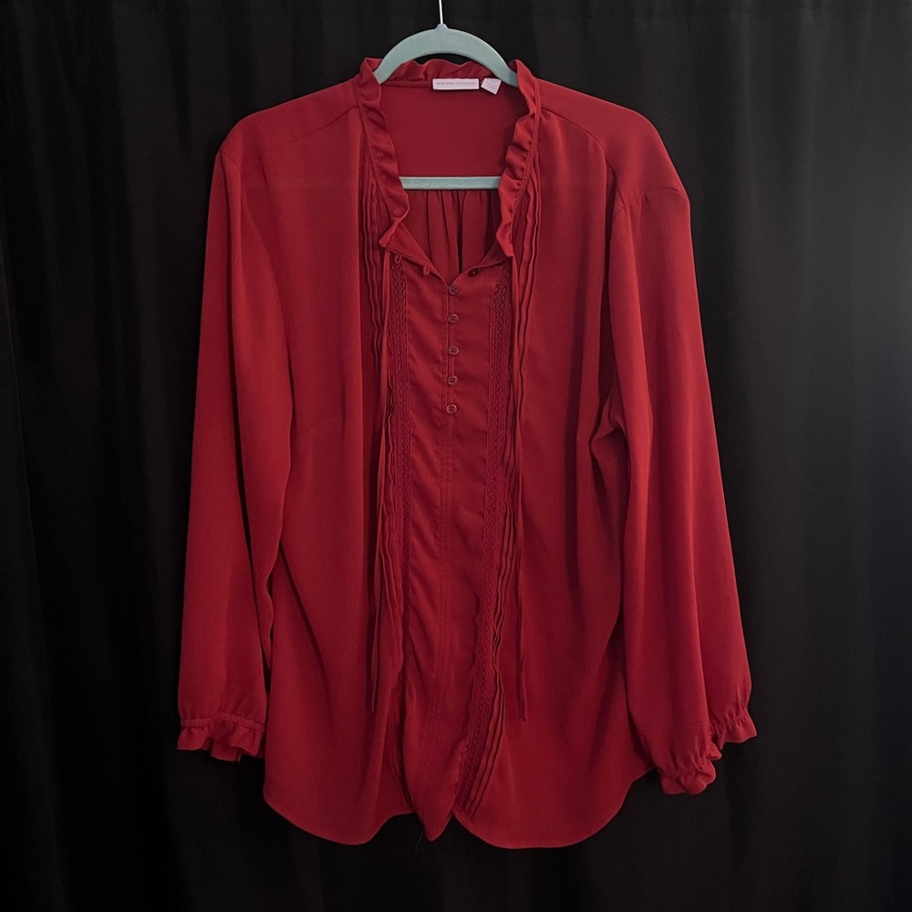 NY & Co Rust Red Blouse